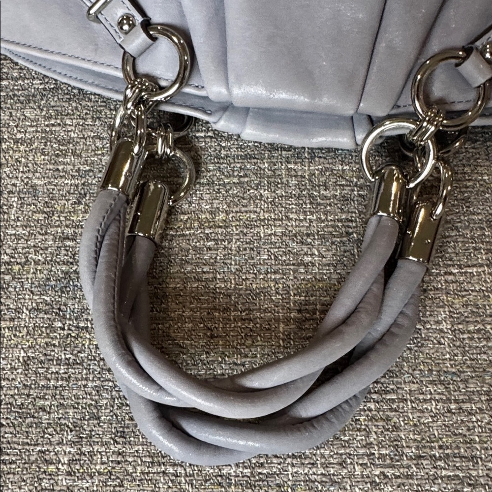 Coach Madison Pleated Leather Sophia Satchel in Slate Shimmer F22563 - Picture 5 of 12